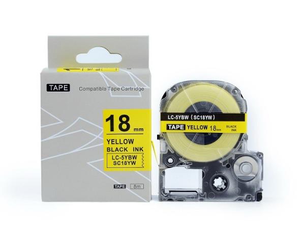 SC6YW SC9YW King Jim Label Tape CassetteYellow On Black 12mm  / 24mm Refill