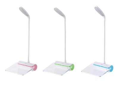 Eco ABS Modern LED Desk Lamp Flexible Metallic Tube Transparent Message Board