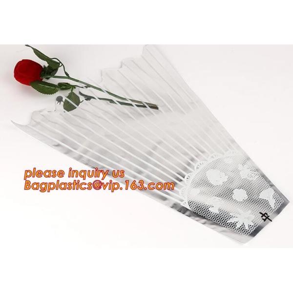 BOPP CPP Plastic fresh flower sleeve,romantic Valentine wrapping plastic flower sleeve,BOPP flower wrapping sleeve PACK