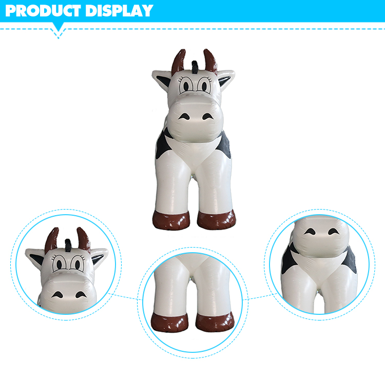 Customized Color Inflatable Cow Model with UV Printing and Repair Kit Included for Outdoor Advertising