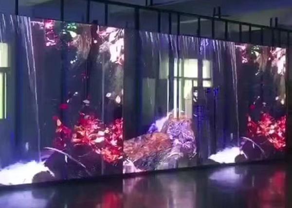SMD1921 Transparent Glass LED Display 1R1G1B For Clothing Store