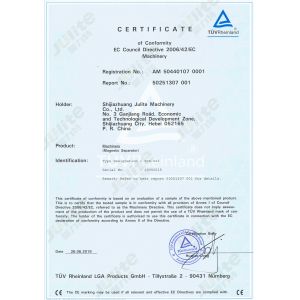 Shijiazhuang Julite Machinery Co.,LTD Certifications