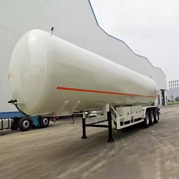 13150*2500*4100mm 1 Compartment 45CBM 60000 Liters LNG Transport Tank Semi Trailer