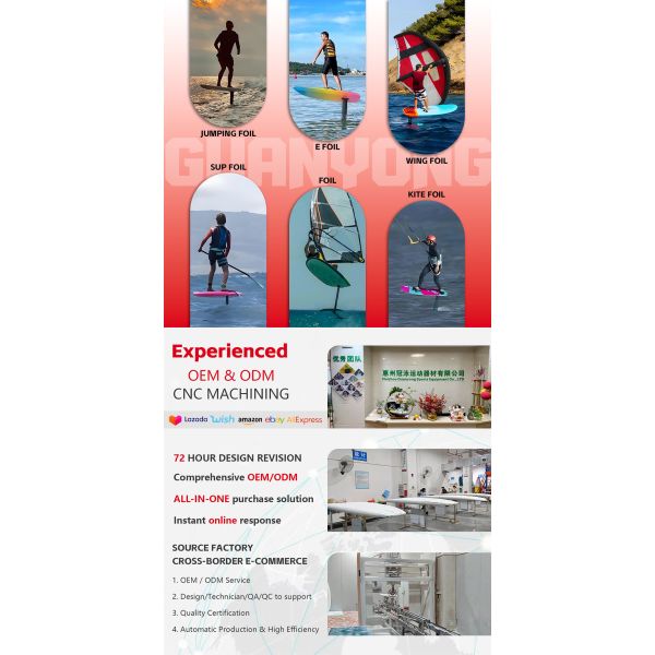 Detachable Stand Up Paddle Foil 95cm Pumping Fiber Surfboard With Handlebar