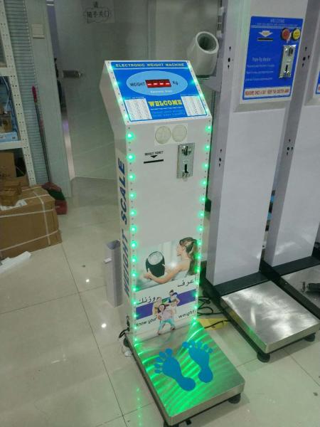 Coin operated weighing scales with colorful led light