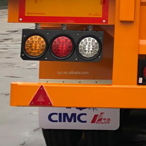 CIMC HUAJUN 50t Tri Axle Cement Transportation Fence Cargo Trailer with 12R22.5 Tires