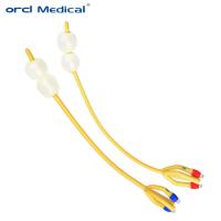 4 voies double ballon cathéter Foley jetable en silicone revêtu 40 cm de longueur