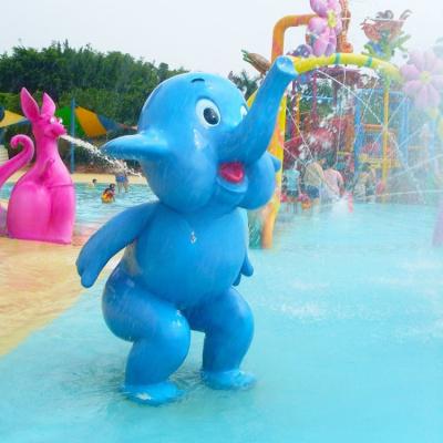 Parque aquático infantil Parque de diversões Fibra de vidro Spray Elefante