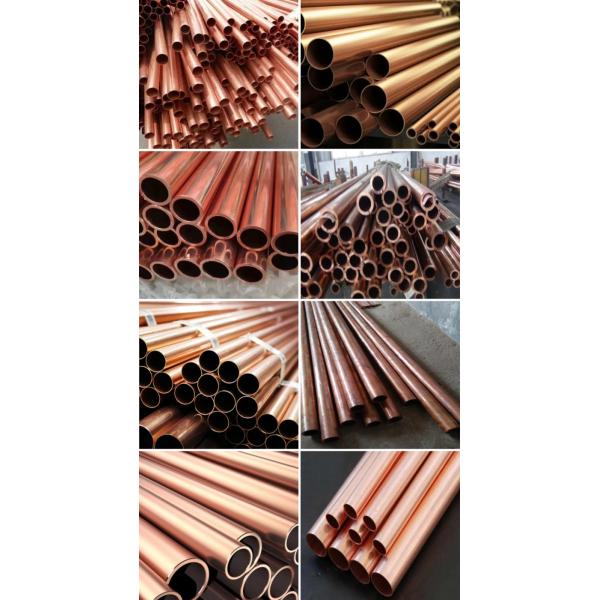 195 MPa Ultimate Strength Bulk Copper Pipe in Various Sizes from 0.3mm to 80mm Outside Diameter