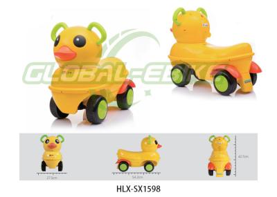 Non-Electric Motor Yellow Duck Music Function Colorful Carton 20KG Kids Car