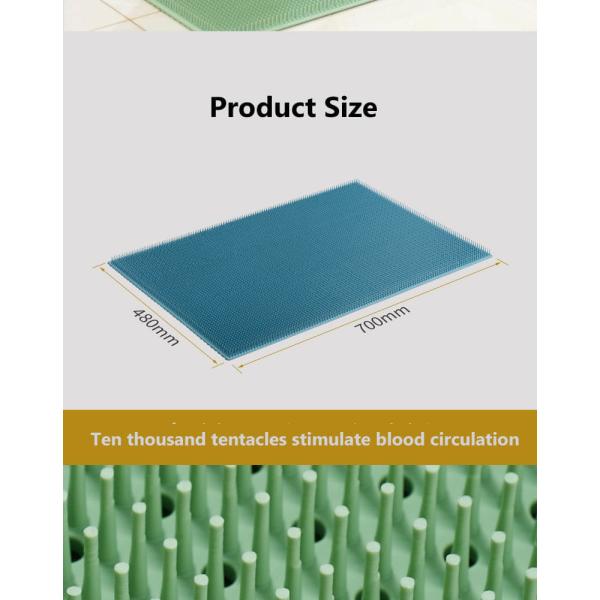 Factory Customied Shower Foot Washing Pad Back Massage Suction Mat Bathroom Cleaning Body Spa Silicone Scrubber Mat