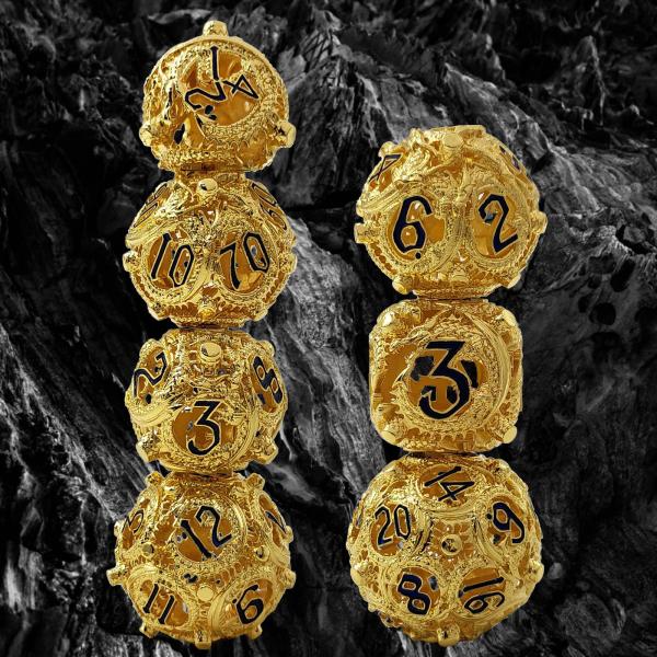 Longkong Circle Metal Dice Set DND Dungeon And Multi -Noodle RPG Chessboard Game