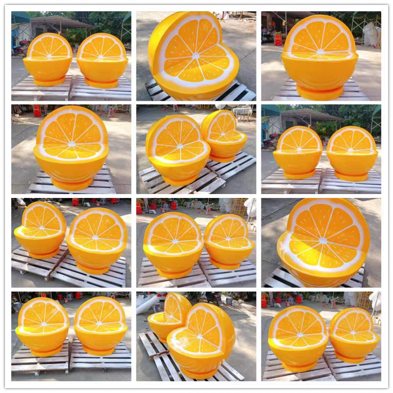 Giant FRP Fruit Vegetable Sculpture Series Hyper Realistic Commercial Display Art