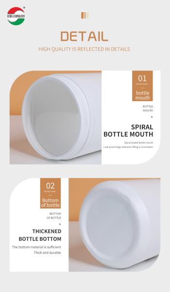 1500 ml de botella de HDPE Material ecológico de calidad alimentaria Impresión de carcasa Etiquetas personalizadas HMD1500-83