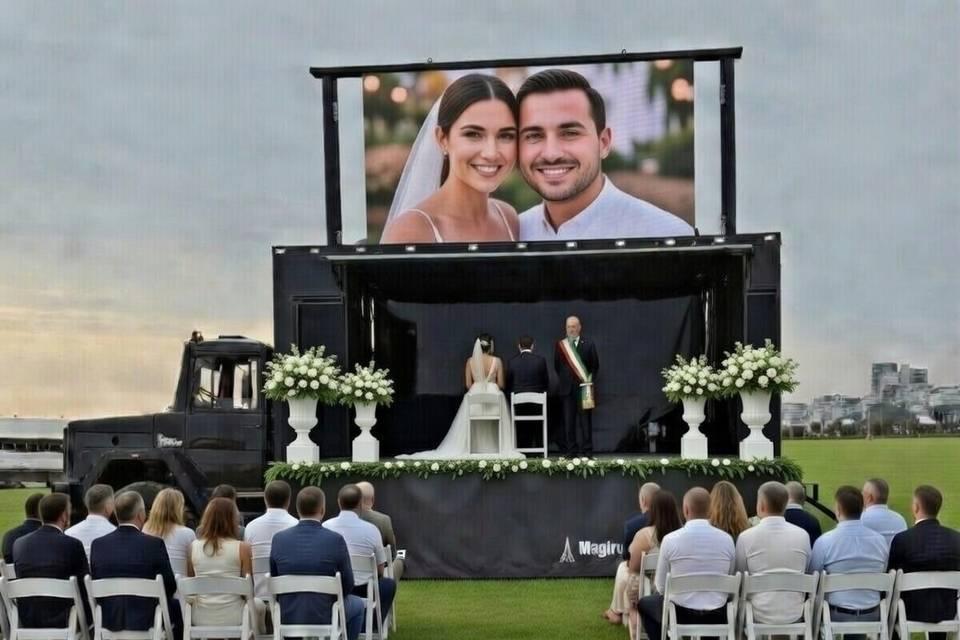 Wedding LED Video Wall Screen Display P3.91 1/ 16 Scan With Wonderful Visual Performance