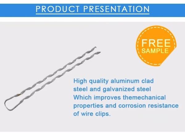 Pre-Twisted Cable Covered Optical Anchor Tension Wire Clamp for 3-8 mm Cable Diameter