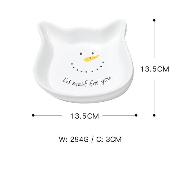 Christmas Reindeer Porcelain Ceramic Cat Food Bowls Round Ear 300ml 100ml Ceramic Dog Bowls