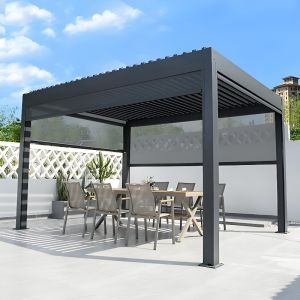 Commercial-Grade Shade Solution | Metal Pergola with Retractable Roof