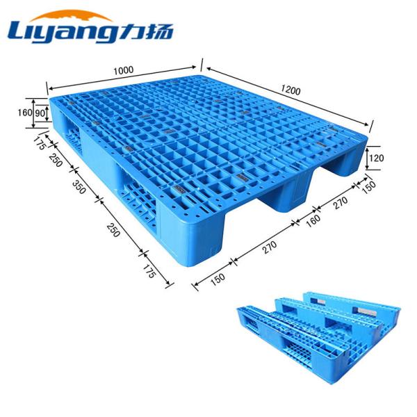 O Euro reforçou a pálete resistente 1200*1000*150 do armazenamento do Hdpe plástico da pálete