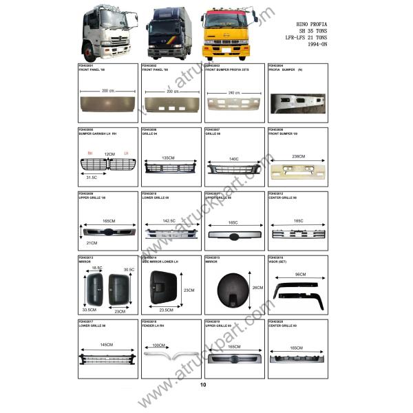 Bumper Fog Lamp White 2000 years For HINO Profia Truck Spare Body Parts