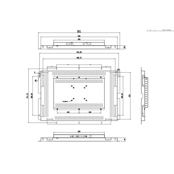 22 Inch IR Touch Monitor With Bezels 3M Touch For WMS / POG / ASR Gaming