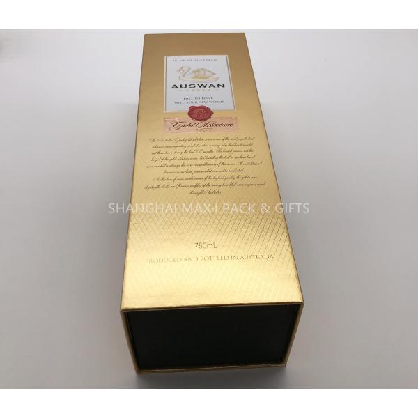 Shipping Luxury Cardboard Gift Boxes Gold Foil Paper Wine Champagne Packaging Hot Stamp LOGO