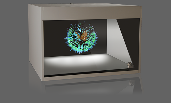 Одно встало на сторону витрина HoloCube дисплея рекламы hologram для торгового центра