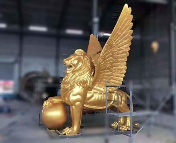3.5M Height Large Outdoor Animal Sculptures For Plaza Decoration
