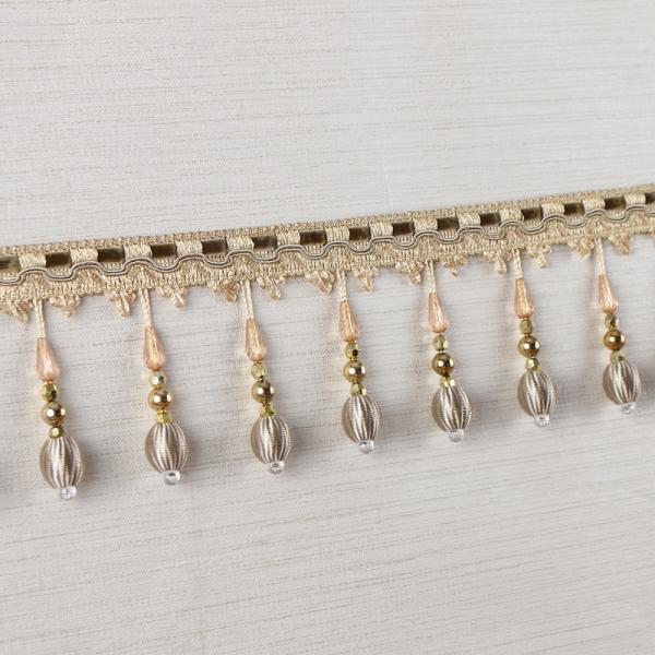 Handmade fashionable chain beads lace tassels fringes for curtain/sofa/pillow decoration