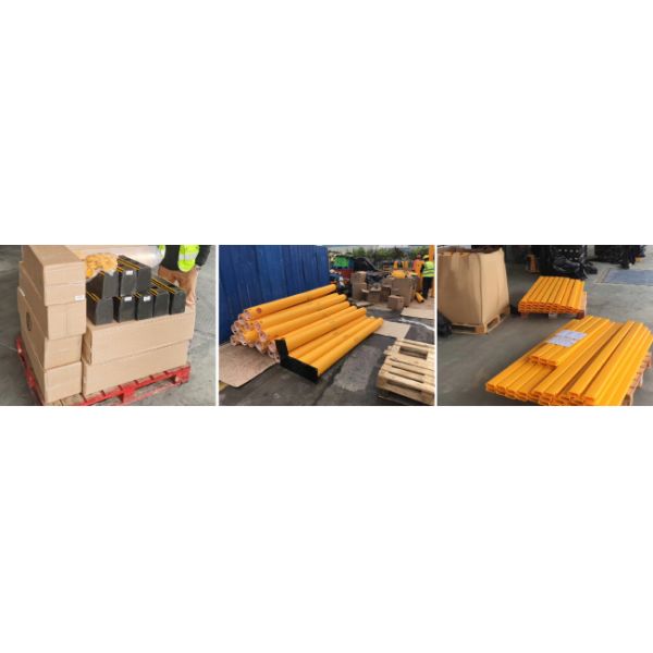 Heavy Duty Pallet Rack Protector Warehouse Pallet Rack Column Protection Flexible Plastic Guard Upright Protector
