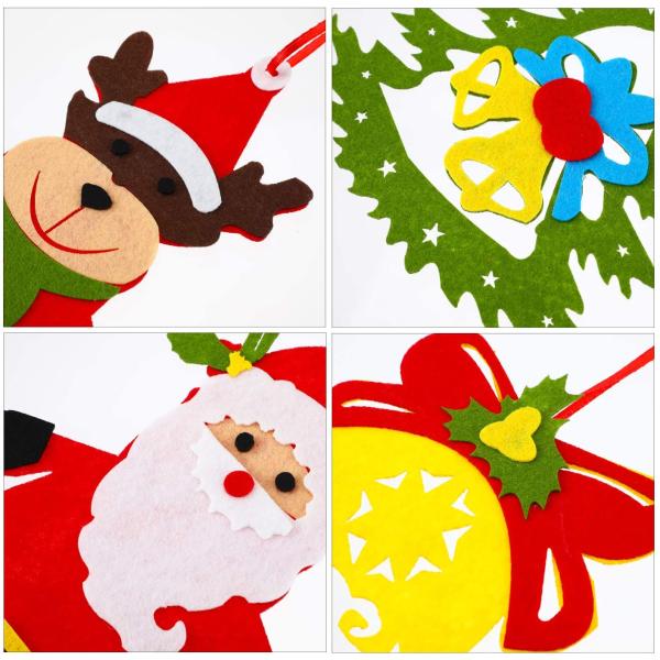 Home Door Decorations 20 Pieces Felt Christmas Tree Ornaments