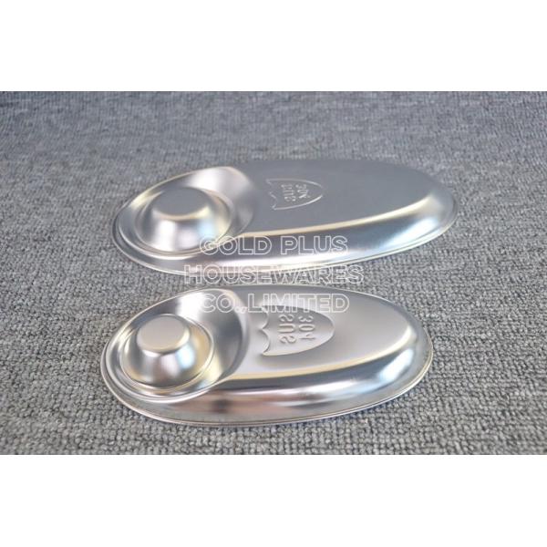 Dinnerware oval shape sauce compartment appetizers food grade durable stainless steel two section kids lunch box