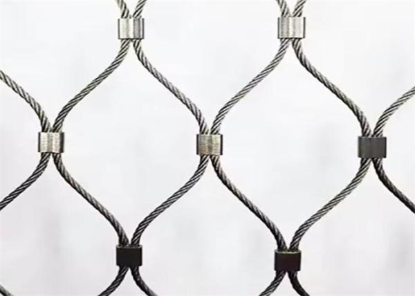 0.8m Height 7*7 Structure Wire Rope Net Use For Decoration