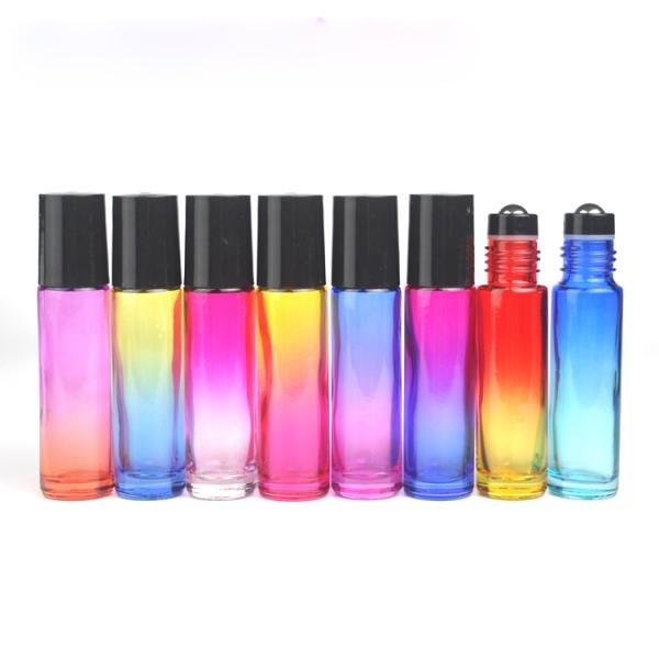 Customized Gradient Glass Roller Bottles For Essential Oils 5ml 10ml 15ml