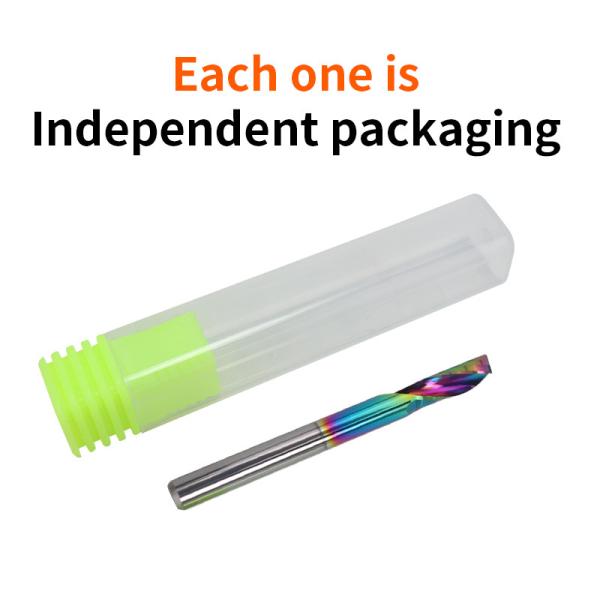 3.175mm Solid Carbide Single O Flute Downcut Spiral Endmill 1F Milling Cutter for Acrylic MDF Aluminum Wooddown-Cut Router Bits