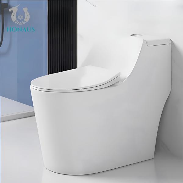 Premium Ceramic One Piece Toilet Bowl Luxury Design Round Dual Flush Factory Sale