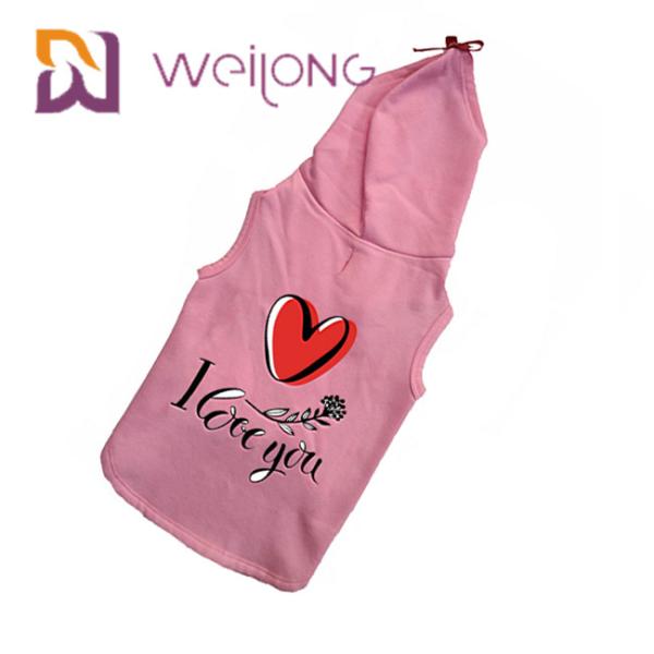 CVC Cotton Sweatshirt Fleece Keep Warm Pink Pet Hoodie Dogs / Cats