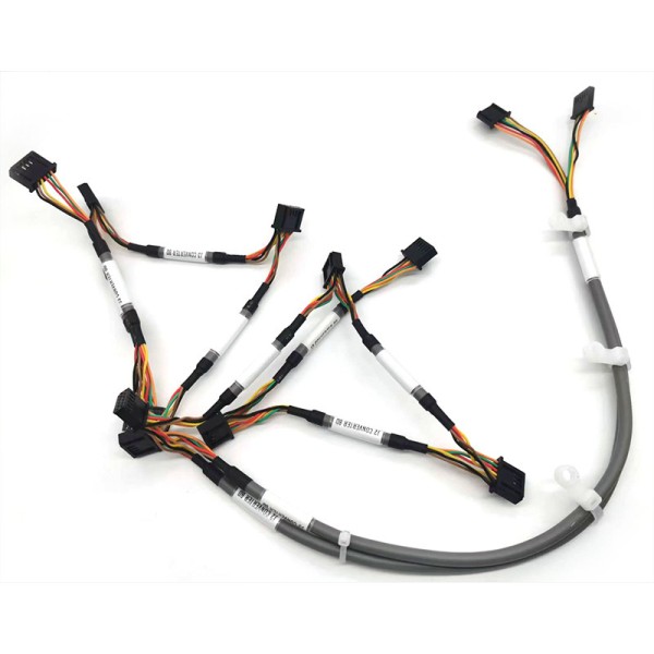 Flexible Custom Wire Harness | Custom Gray Anti-Interference Cable with Printed Mark Heat Shrink Tube， Multi-Branch Inverter Signal Wire Harness for Small CNC Equipment | China Wire Harness Factory