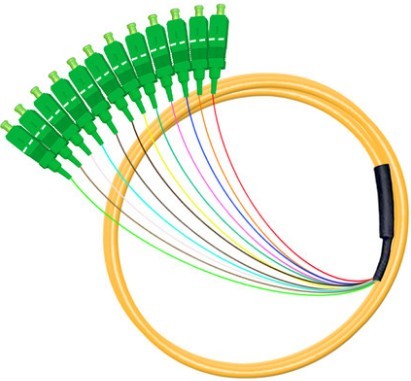 LC/UPC 50/125 APC OM3 3m 12core Fiber Optic Pigtail