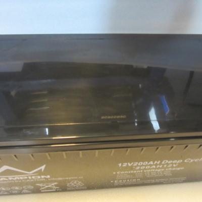 Black ABS 12V 200ah AGM Deep Cycle Battery M8 Terminal