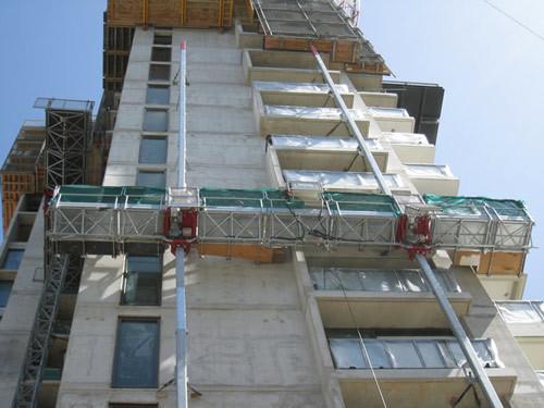 10m Aluminum Mast Climbing Work Platform For Outside Wall Painting