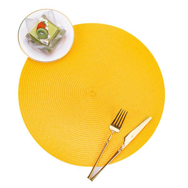 PVC azul dourado redondo mesa de jantar de Natal lugar estofado para sala de jantar e luxo