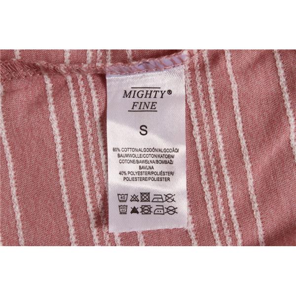 Stockpapa Pink Khaki Mens Striped Tee S M L XL