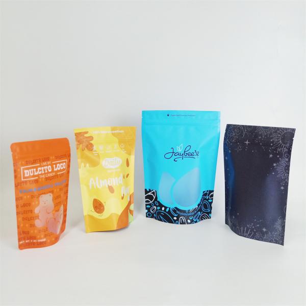 Resealable Snack Food Food Packaging Pouches Zipper Top Moisture Proof