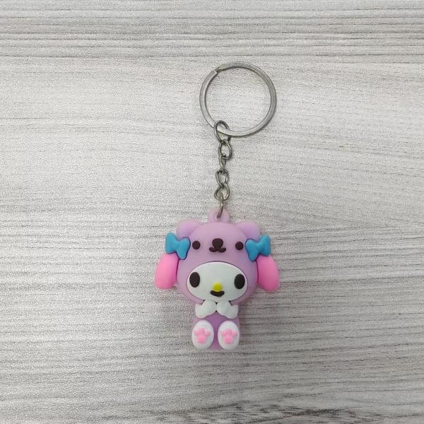 Custom 2D 3D PVC Keychains Soft Rubber Cartoon Anime UV Printing Digital Mockup with Your Logo Low MOQ Factory Direct Supply