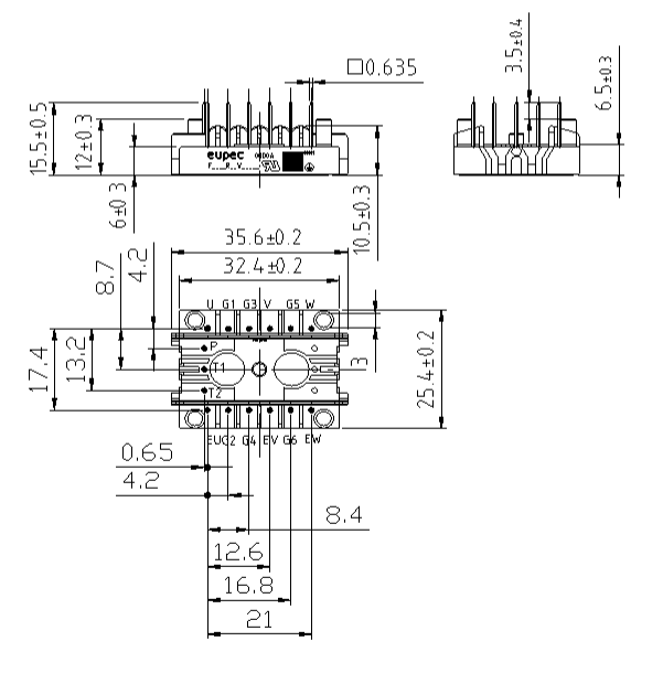 FS20R06VE3_B2 600V 20A IGBT Module Trenchstop Technology Low VCEsat Fast Switching Integrated NTC PressFIT Contact High Power Density ECONOIM-3 for Drives