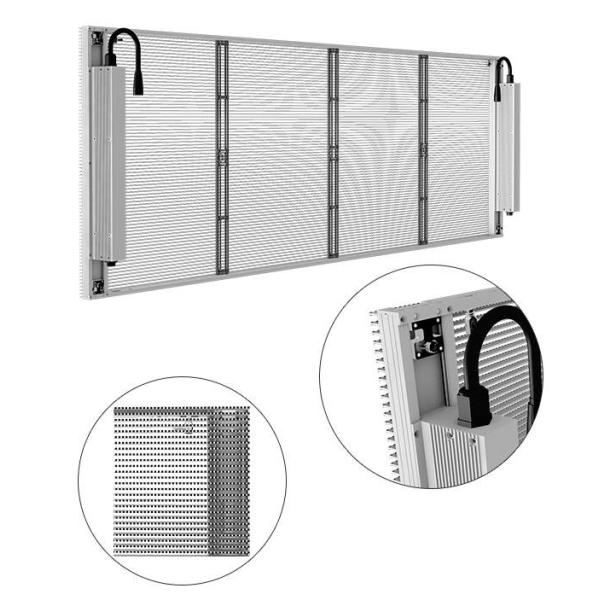 Indoor Transparent Glass Led Display High Brightness / Transparency Fixed In Shopping Mall