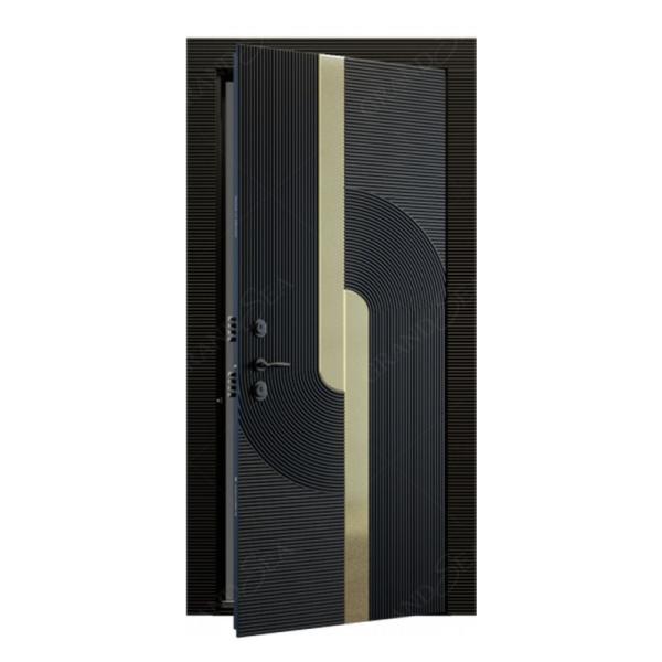 Aluminum Door Stainless Steel   Security Door with Smart Lock with Light  for House