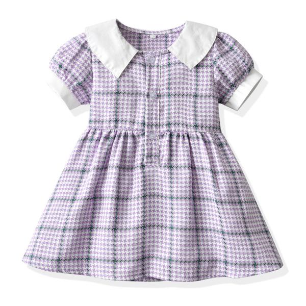 A bolha da lapela da manta curto Sleeved roupa de S da princesa Dress Summer Children '