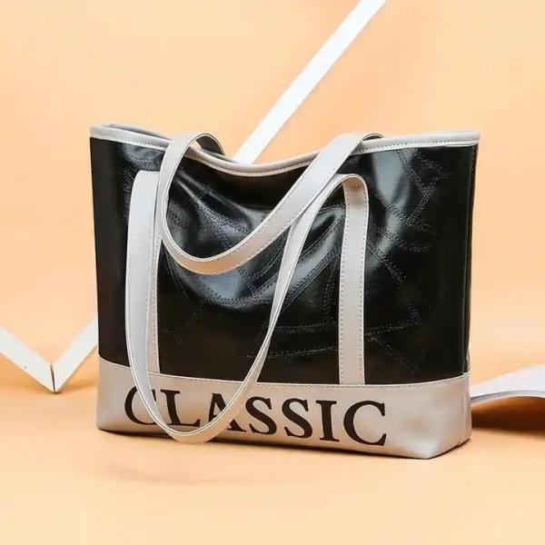 Women Oem Fashion PU Leather Handbags Oversize Green Black Wholesale with Personalized LOGO